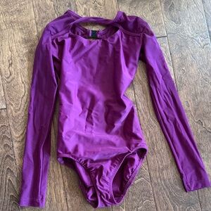 Purple Long Sleeve Leotard